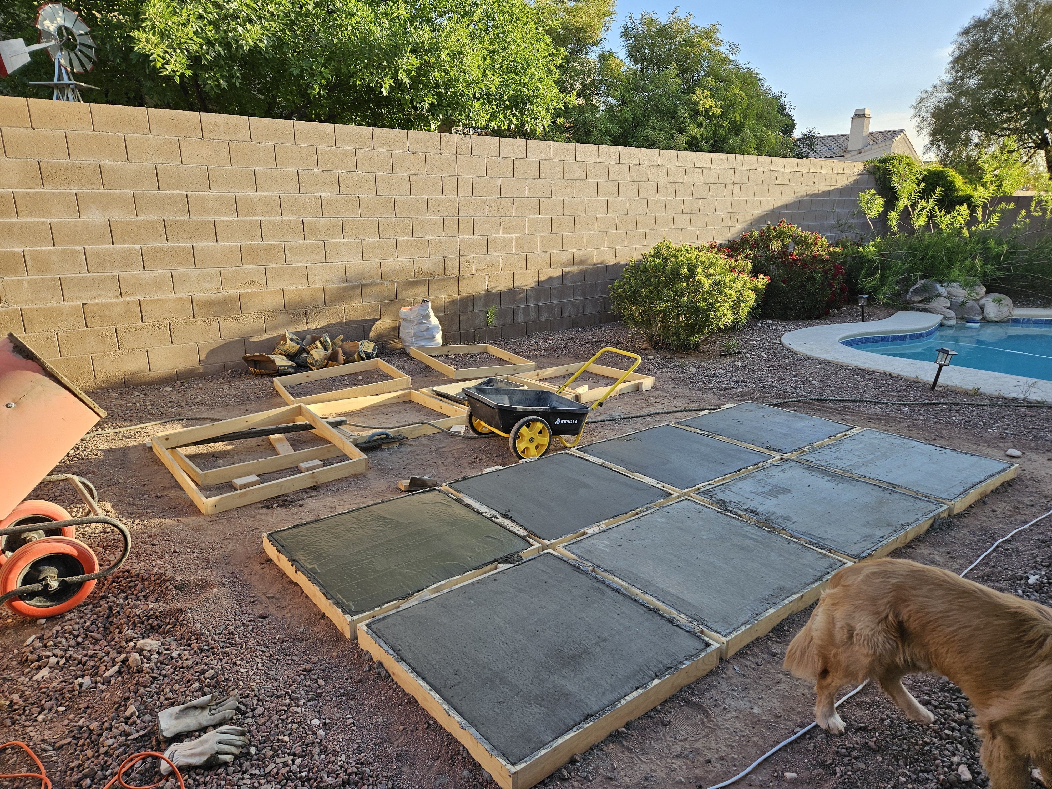 Concrete prep and mixing process