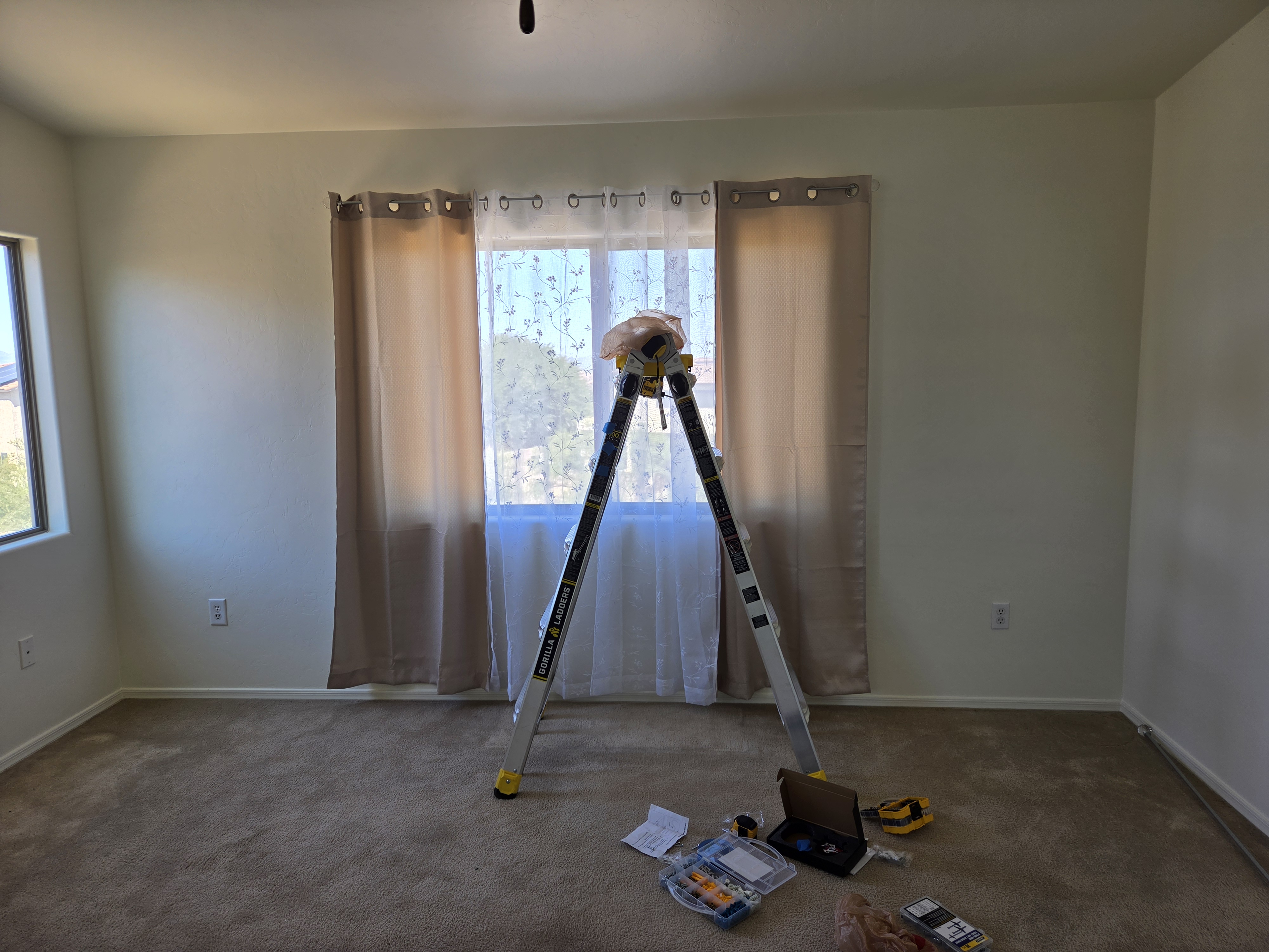 New curtain rod installed