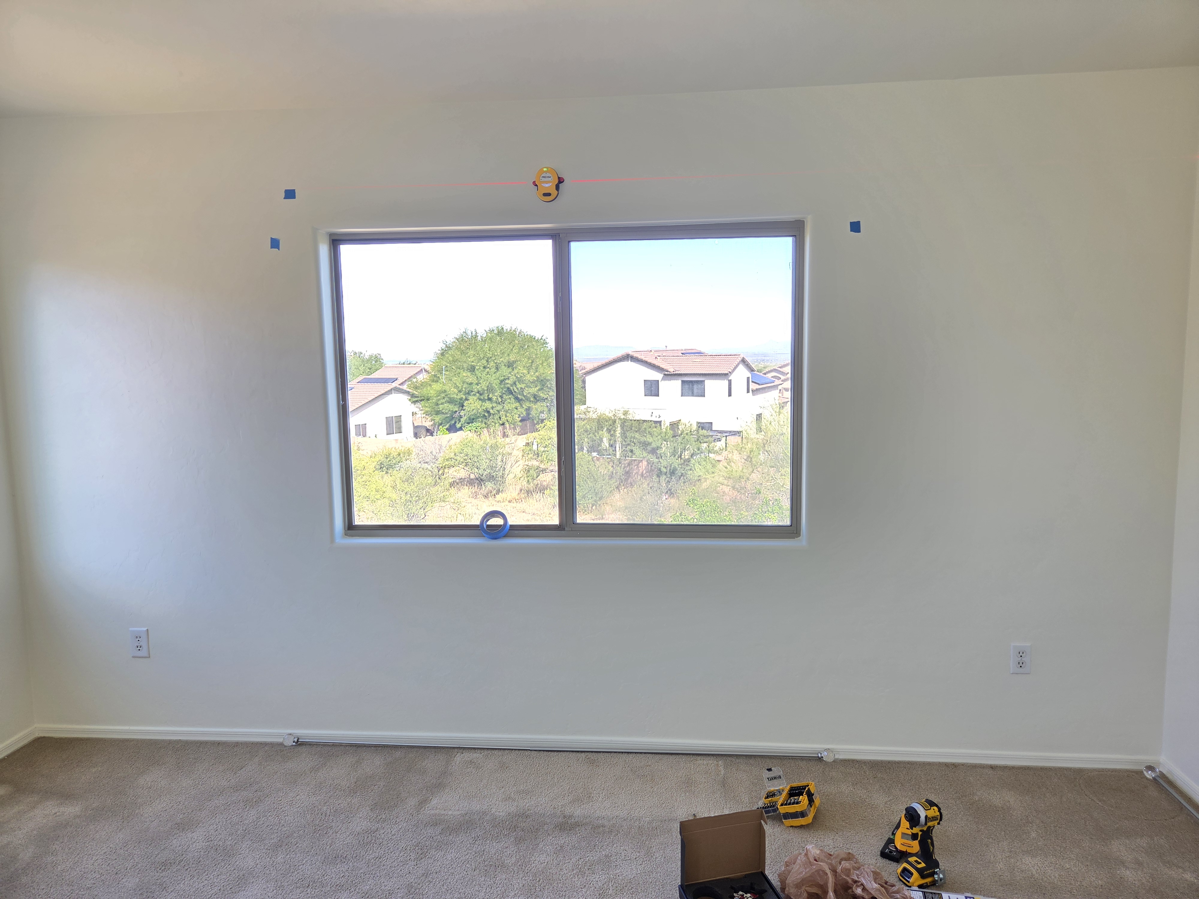 Curtain rod installation detail and bracket placement