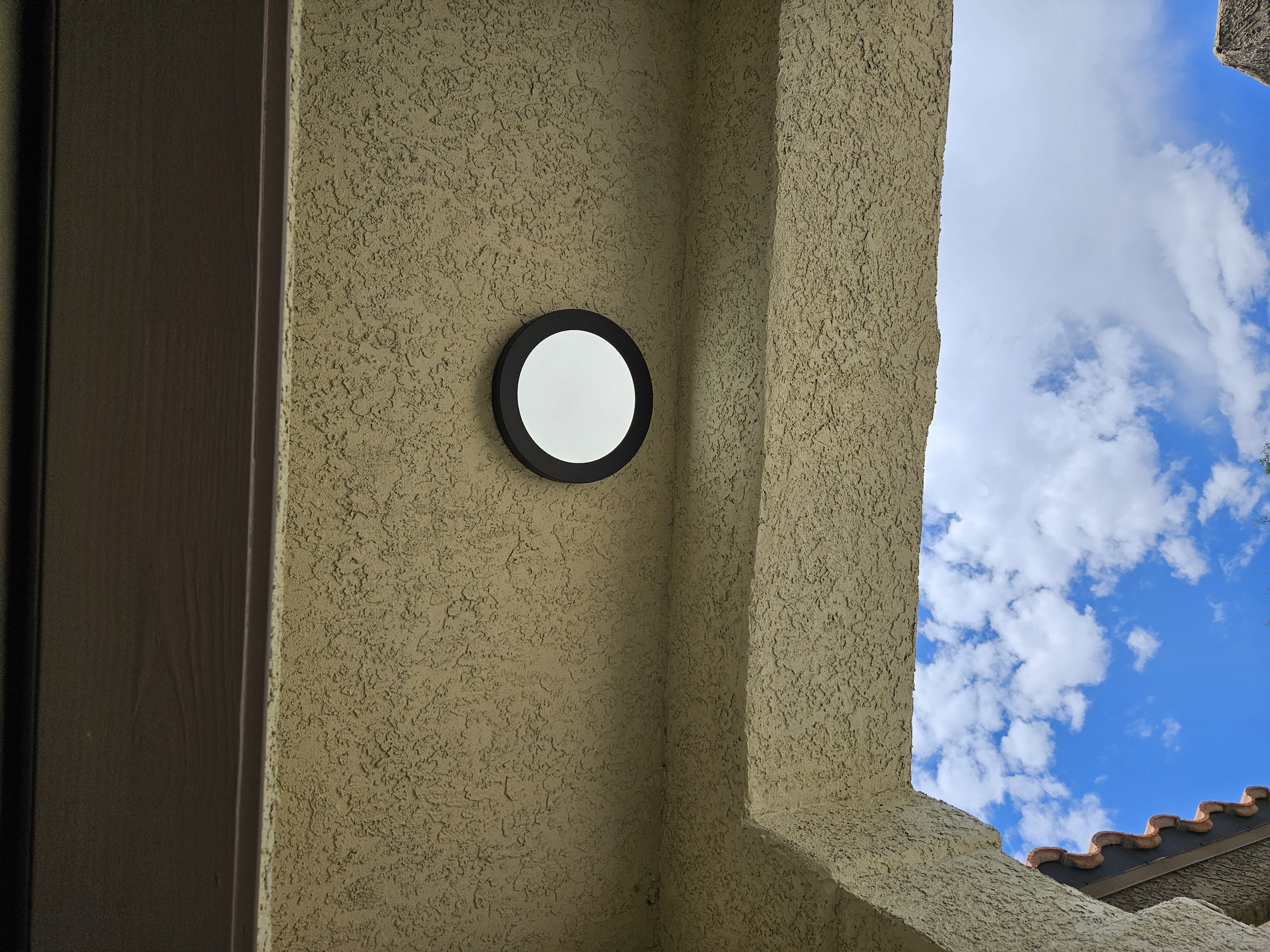 New LED patio light installed
