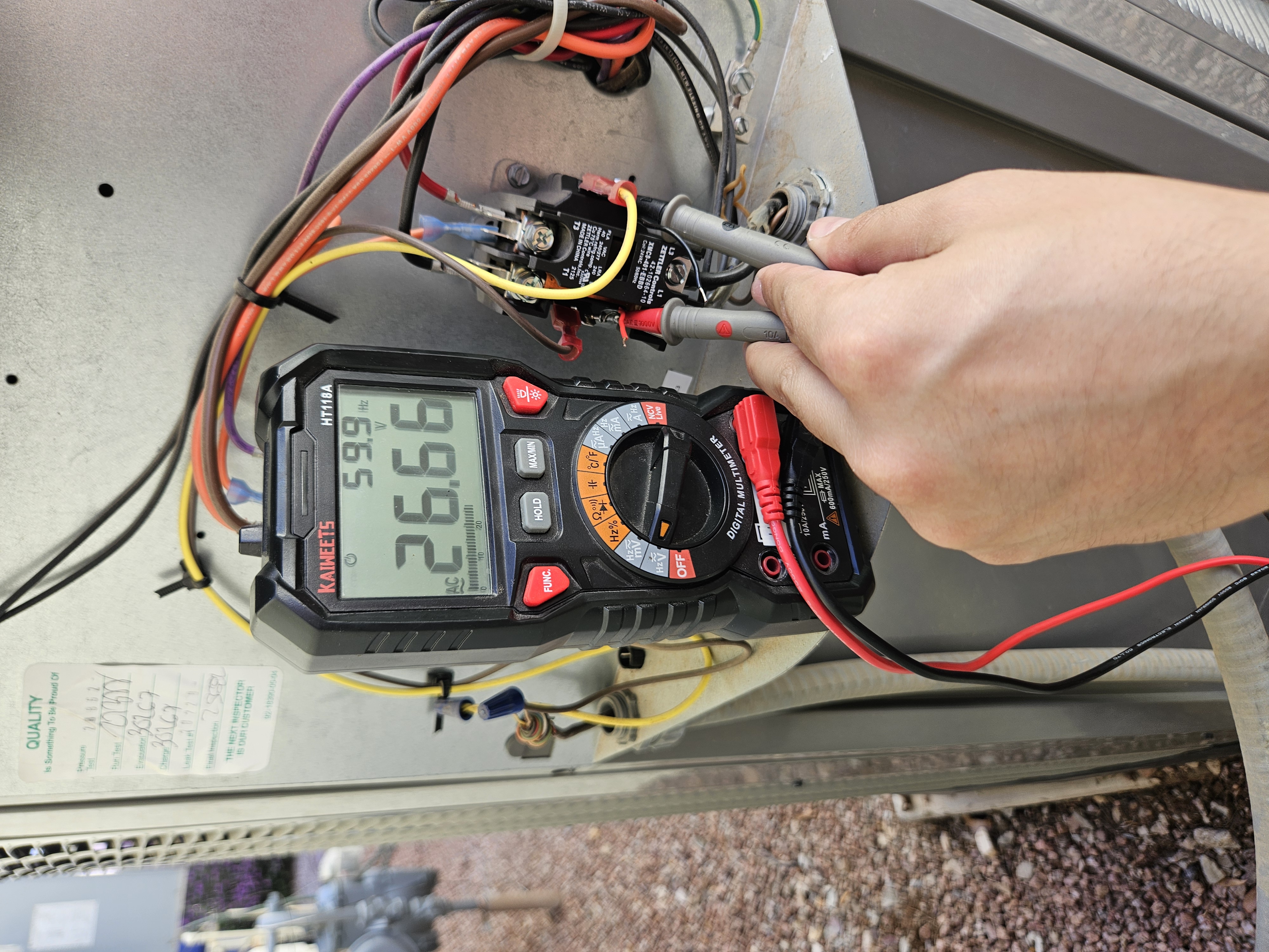 HVAC voltage testing