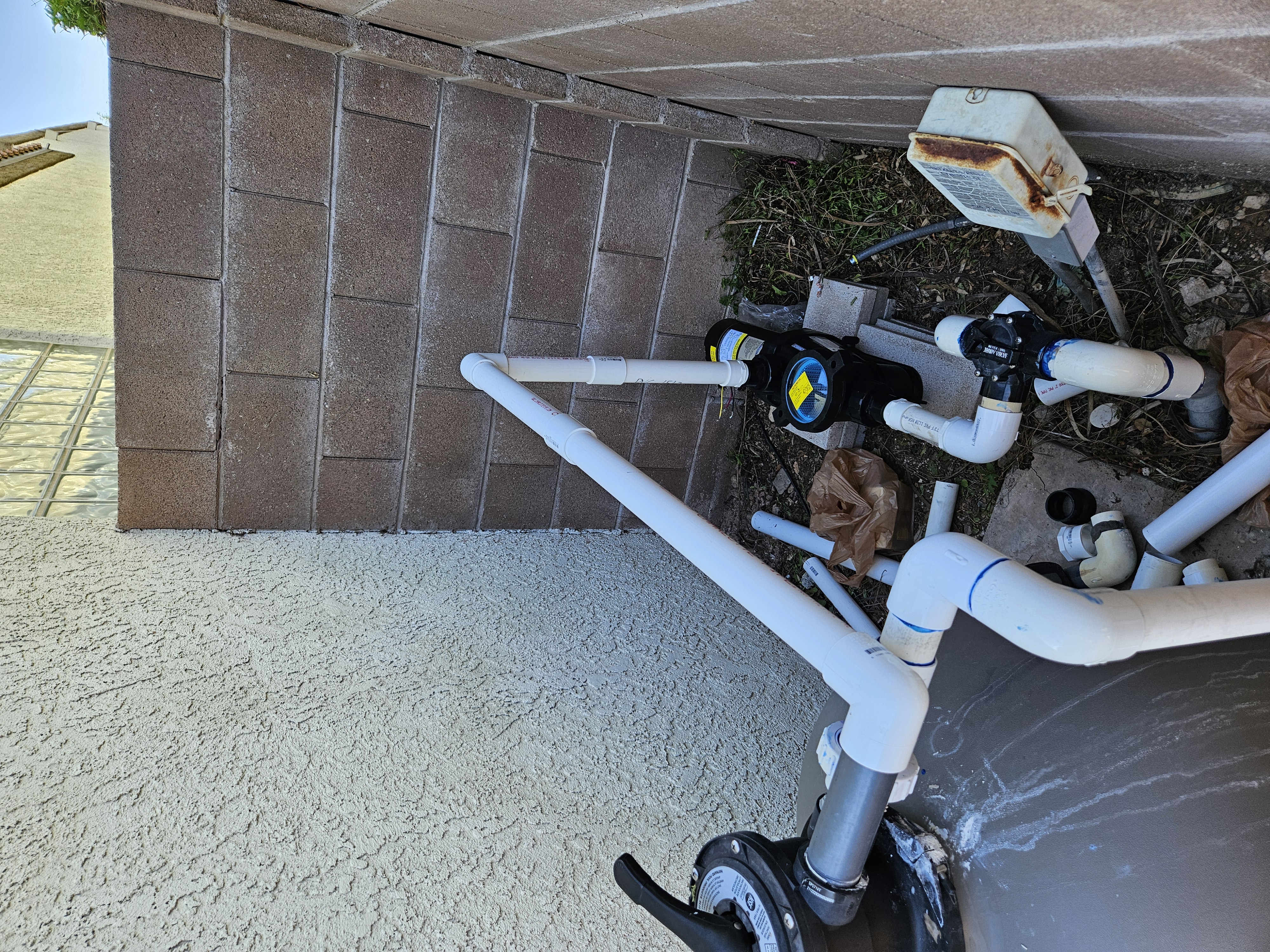Pool pump after replacement