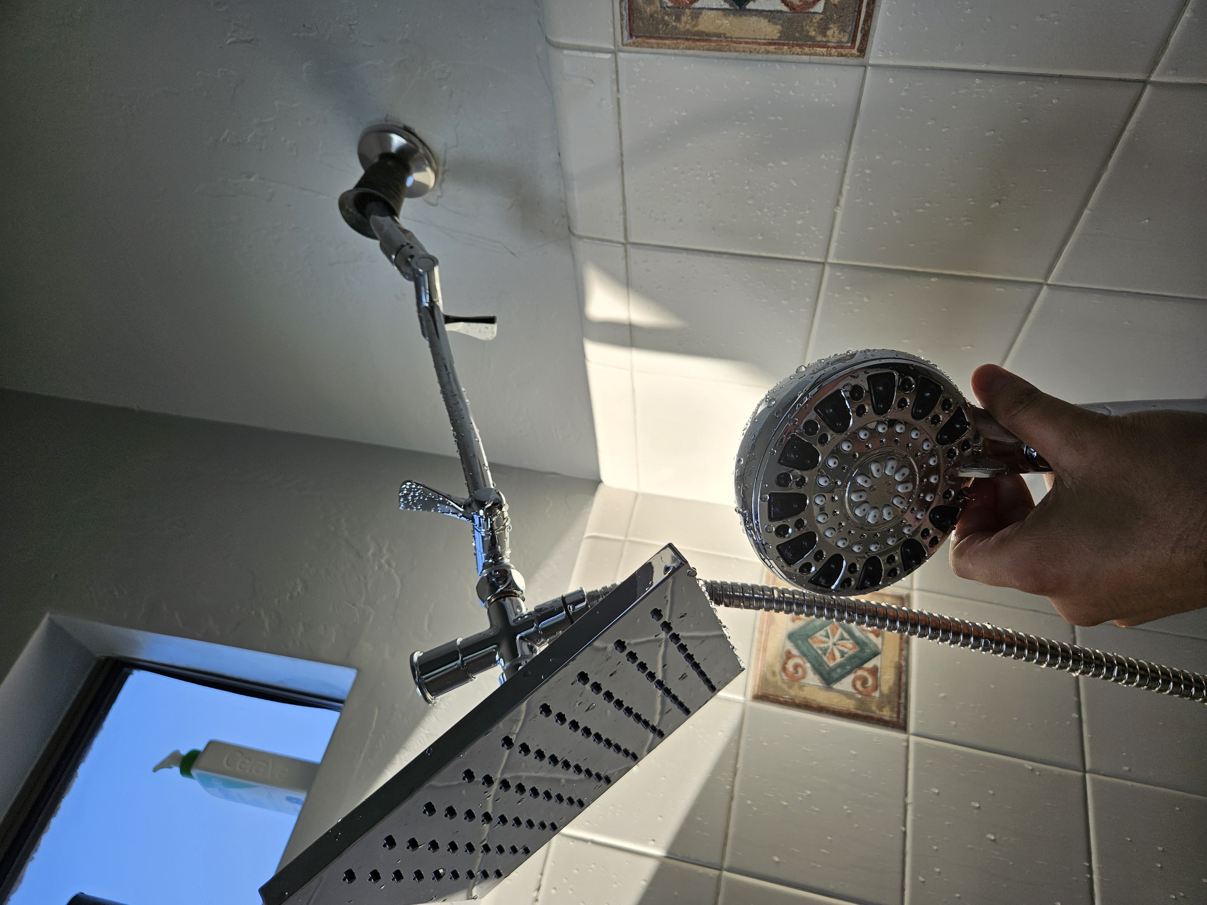 Upgraded showerhead installed